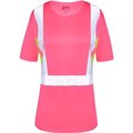 Gss Safety GSS Safety Non-ANSI Lady Short Sleeve T-shirt Pink with Lime Side-LG 5126-LG